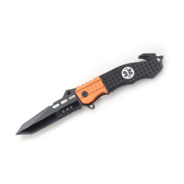 " E.M.T " Rescue Style Action Assist Knife 4.5" Closed